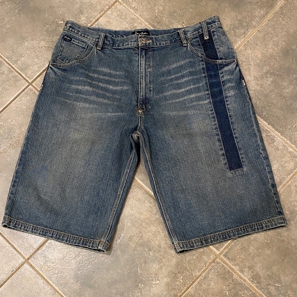 Sean John Sz 40 Denim Shorts Mens Baggy Y2K Rap Hip Hop Skate Urban Inseam 15.5” - Picture 10 of 12